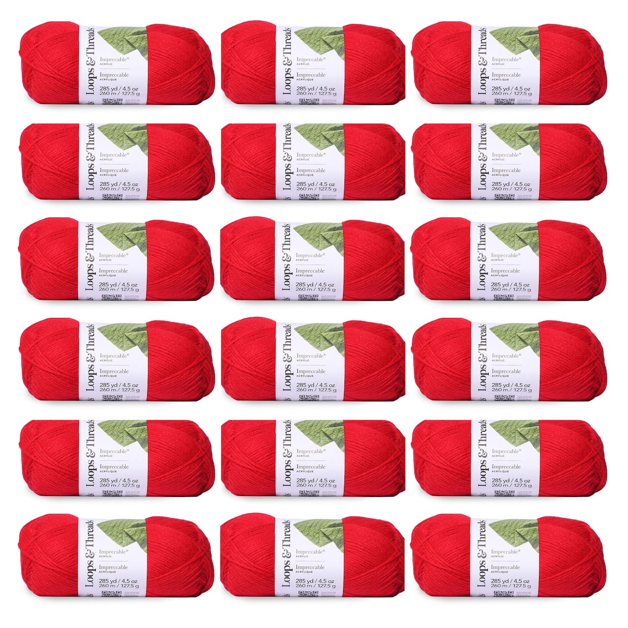 18 Pack: Impeccable® Solid Yarn by Loops & Threads®